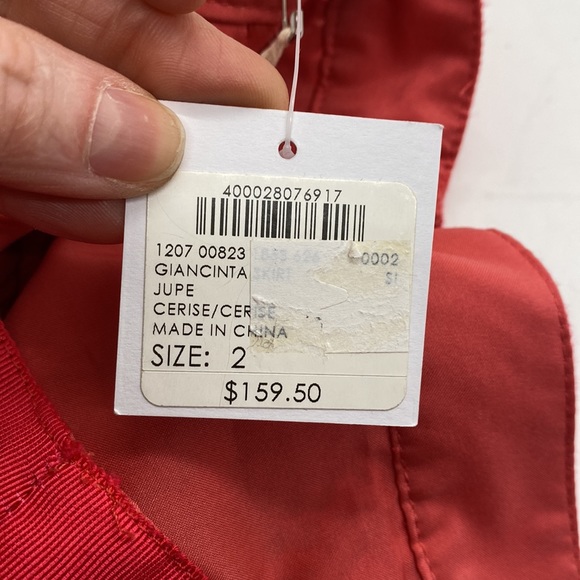 NWT Club Monaco Lace Skirt Giancinta June in Tangerine/Cerise. Size 2 - Picture 4 of 10